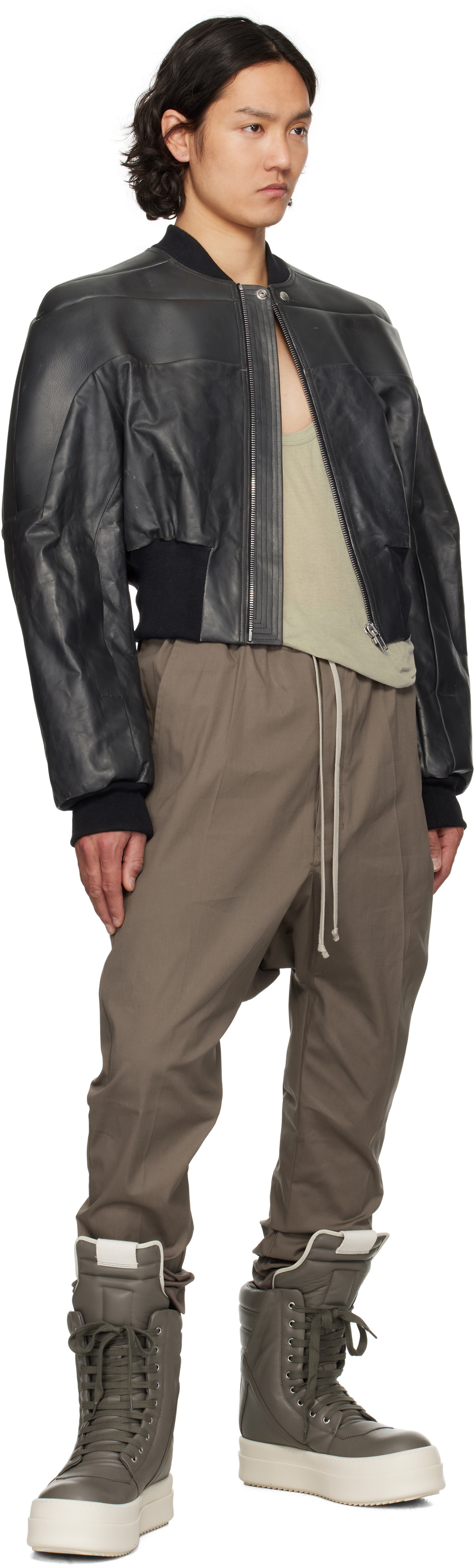 Rick Owens Gray Hollywood Mega Geobasket Sneakers Rick Owens