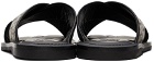 Salvatore Ferragamo Black & Beige Sion 3 Logo Sandals
