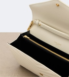 Saint Laurent Cassandre matelassé leather wallet on chain