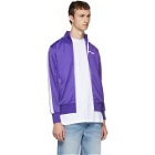 Palm Angels Purple and White Classic Track Jacket