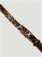Sex Leopard Print Belt in Brown