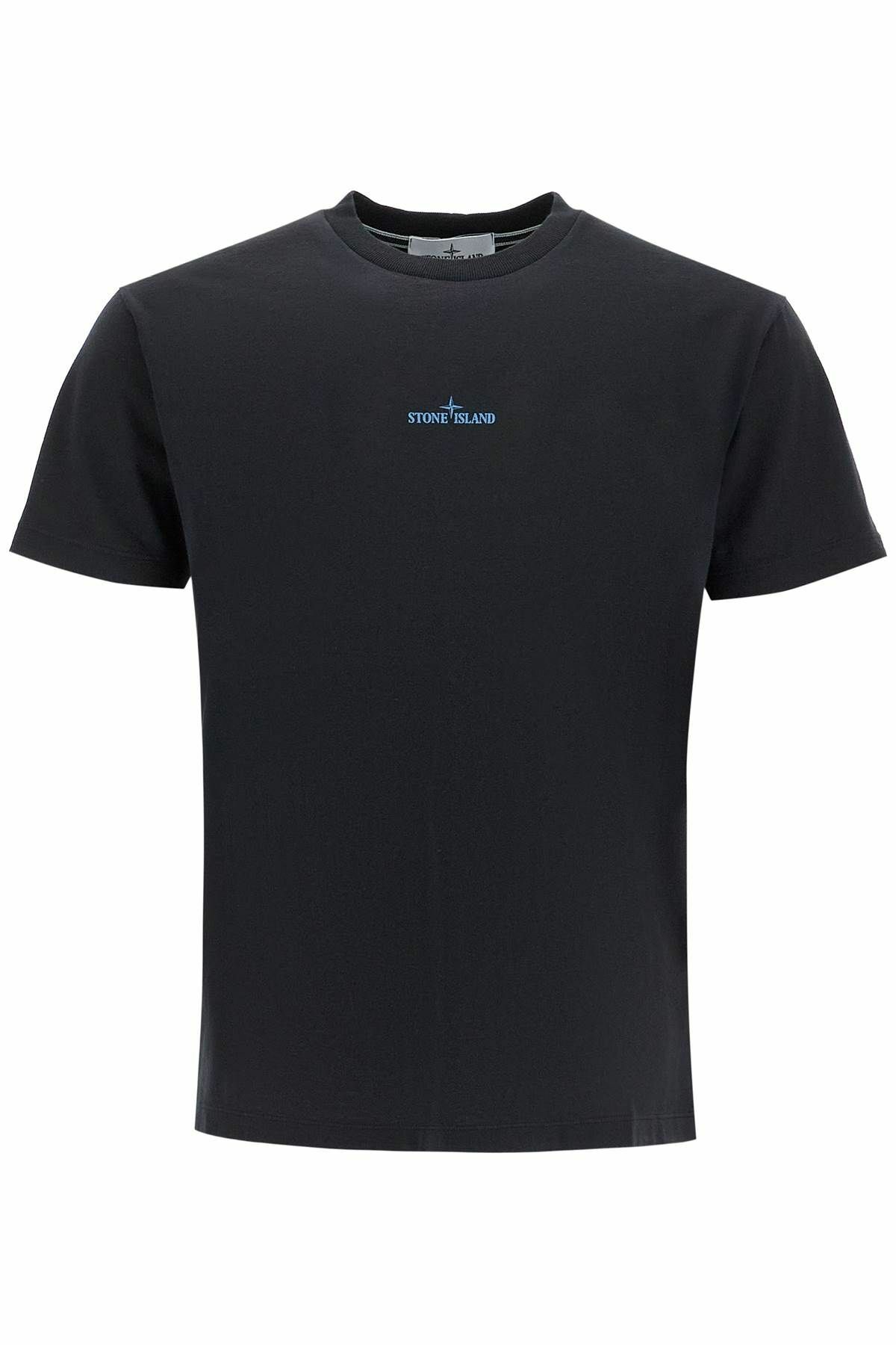 STONE ISLAND regular fit logo t-shirt Black
