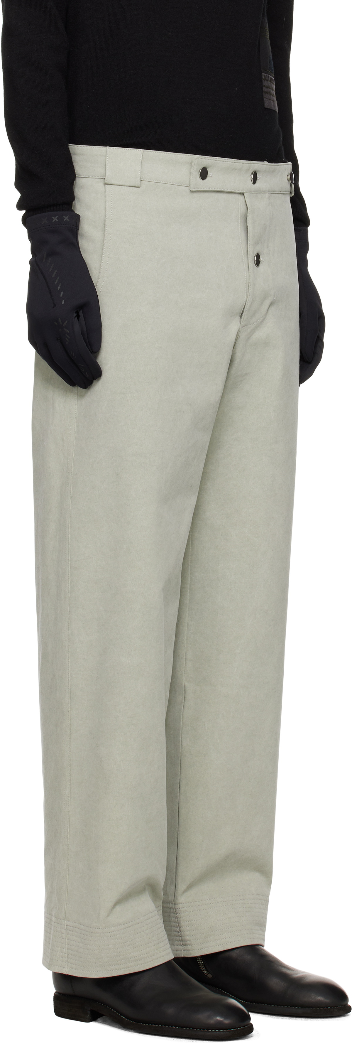 Tondolo Taupe Simple Workwear Trousers