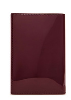 Saint Laurent Logo-stamped Patent Leather Passport Holder - Burgundy - One Size