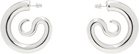 Panconesi Silver Serpent Hoops Medium Earrings