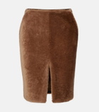 Saint Laurent Shearling pencil skirt