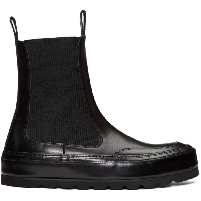 Photo: Ann Demeulemeester Black Leather Chelsea Boots