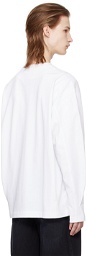 Solid Homme White Bonded Long Sleeve T-Shirt