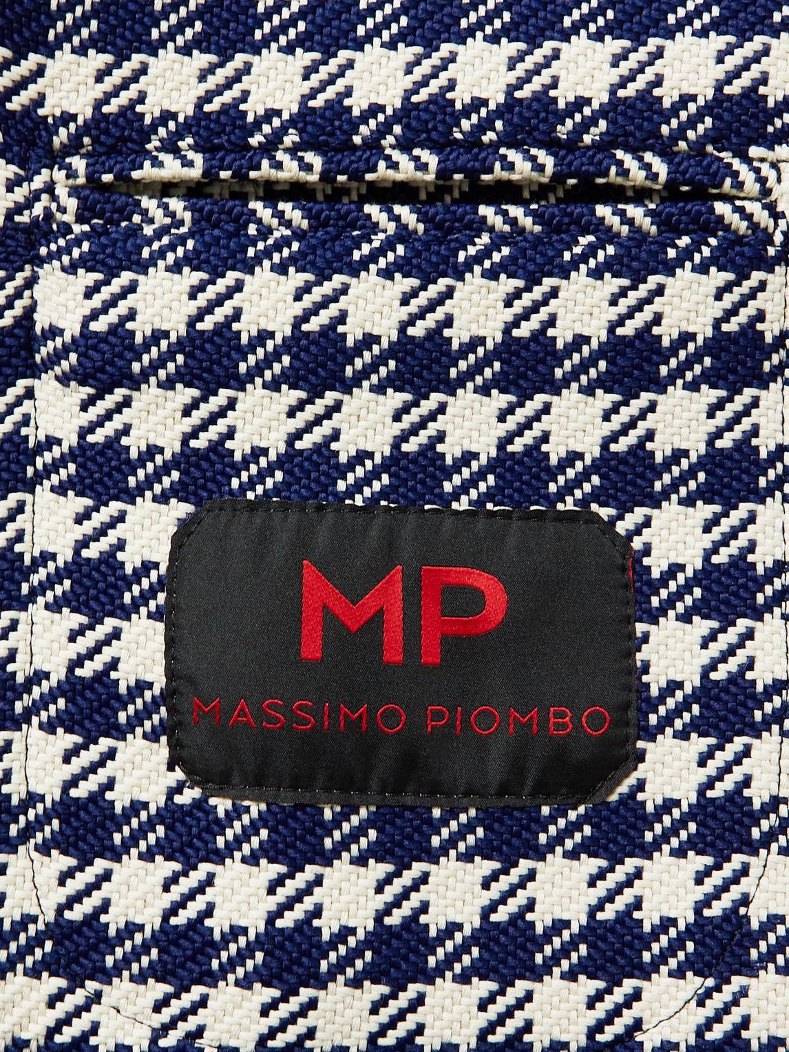 MP Massimo Piombo - Andy Slim-Fit Unstructured Houndstooth Cotton-Blend Jacquard Blazer - Blue