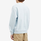 C.P. Company Men's Cotton Diagonal Fleece Logo Sweatshirt in Starlight Blue