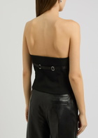 Alexander Wang Strapless Wool Waistcoat Black