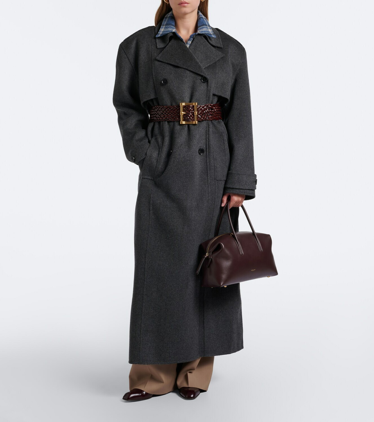 DeMellier Stockholm Midi leather top-handle bag