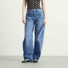 Marine Serre Women's Baggy Denim Jeans in Light Blue
