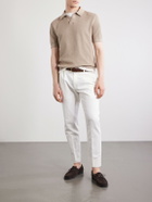 Zegna - Slim-Fit Cotton-Piqué Polo Shirt - Neutrals