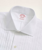 Brooks Brothers Men's Madison Relaxed-Fit Ten-Pleat Broadcloth English Collar Tuxedo Shirt | White