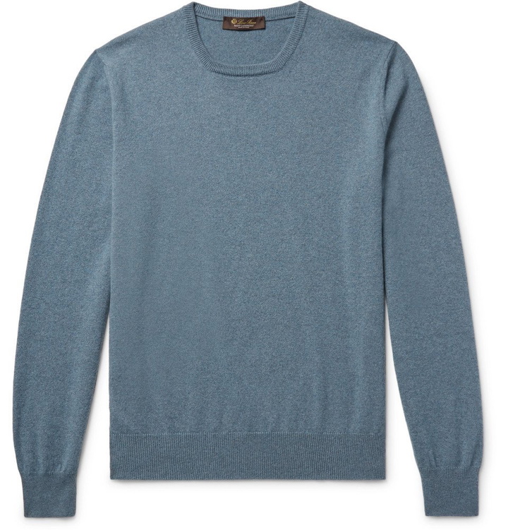 Photo: Loro Piana - Slim-Fit Baby Cashmere Sweater - Blue