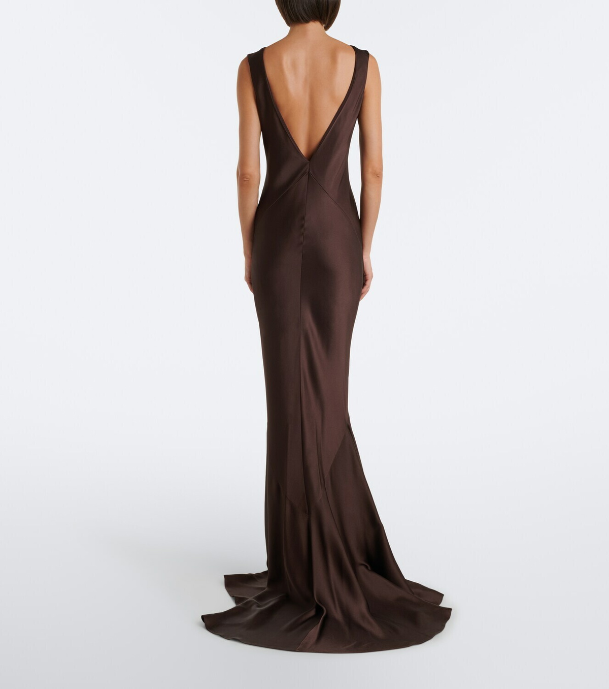 Max Mara Open-back satin maxi dress