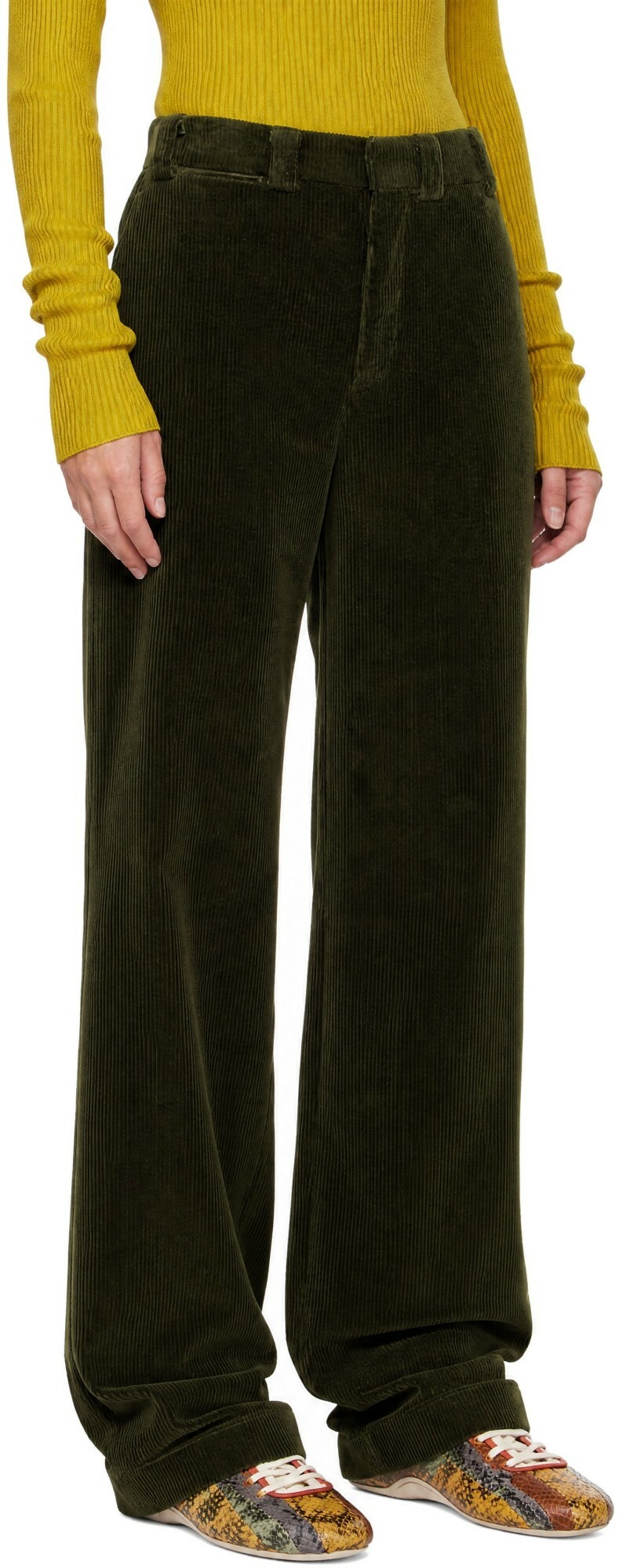 Rier Green Corduroy Trousers