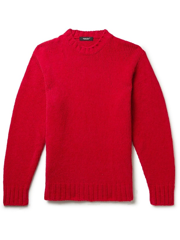 Photo: UNDERCOVER - Cotton-Blend Chenille Sweater - Red
