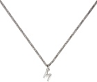 MSGM Silver Curb Chain Collana Necklace