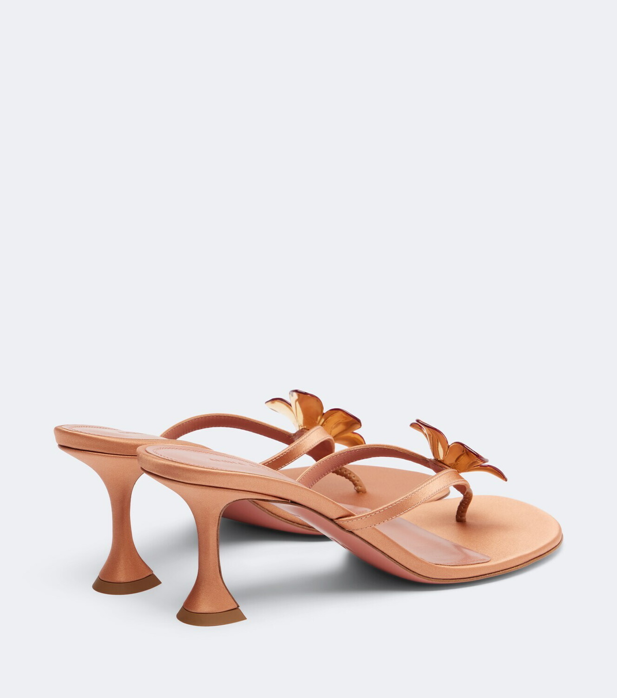 Amina Muaddi Vittoria embellished satin thong sandals