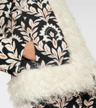 La DoubleJ Printed mohair-trimmed jersey vest