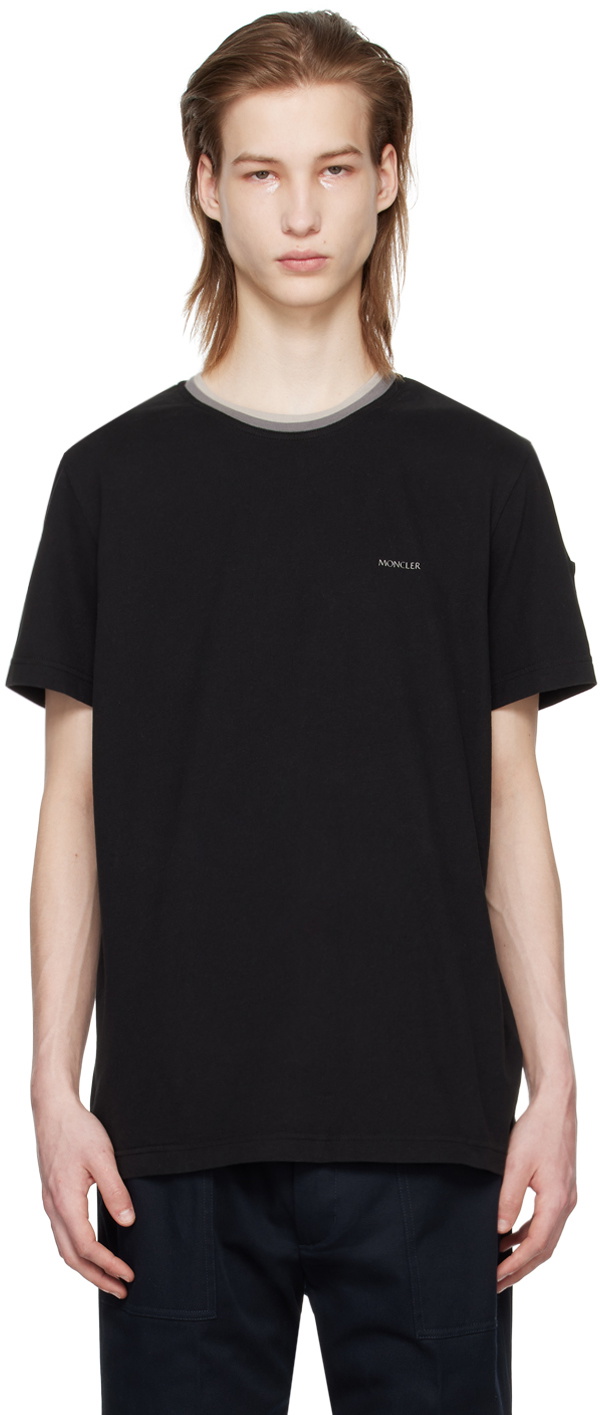 Moncler Black Bonded T-Shirt Moncler