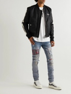 AMIRI - Skinny-Fit Appliquéd Distressed Jeans - Blue