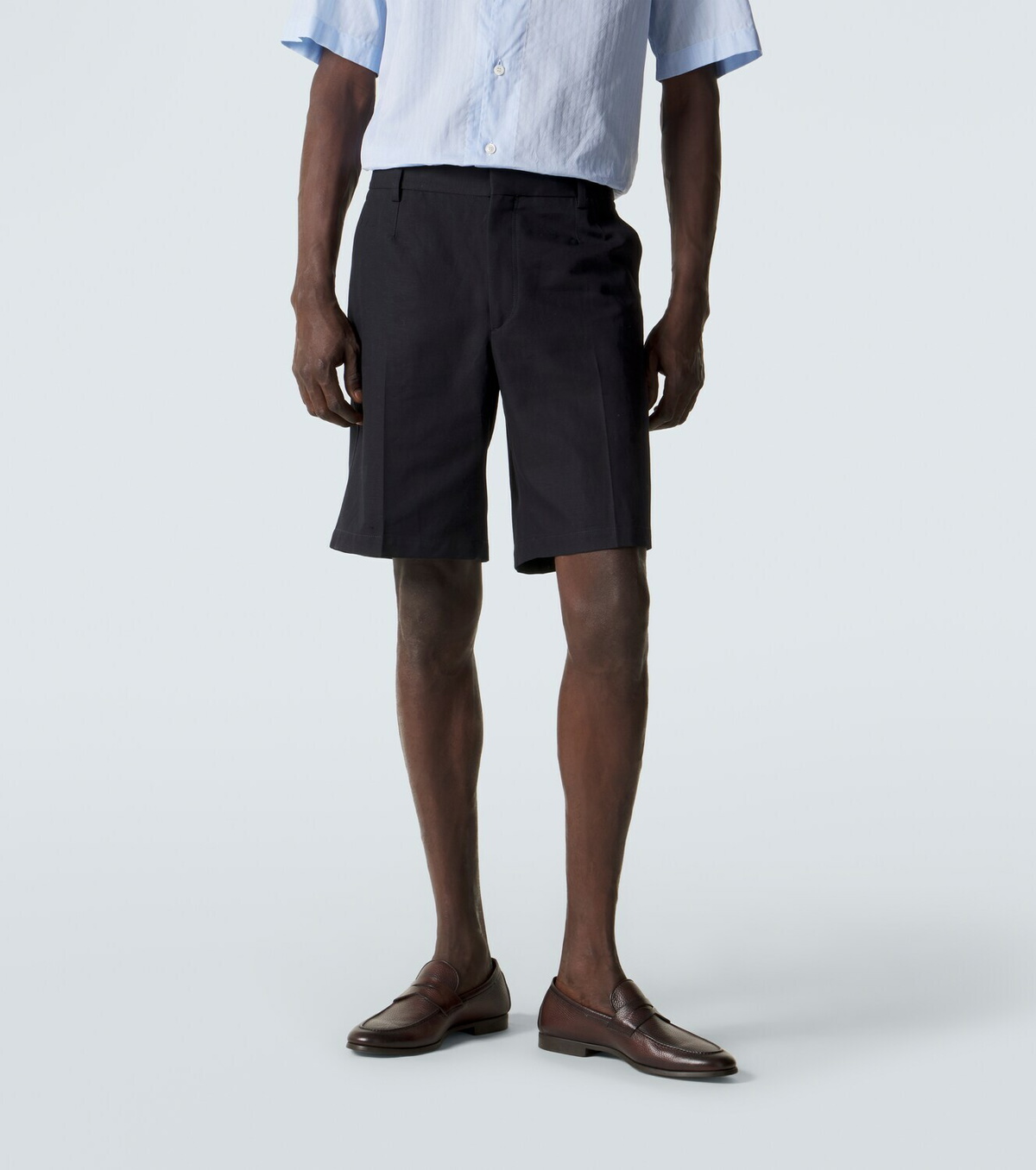 Zegna Cotton and linen shorts
