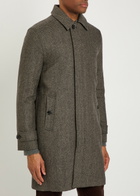 Paige Brunetti Herringbone Wool-blend Coat Brown