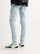 AMIRI - MX1 Skinny-Fit Bandana-Print Leather-Panelled Stretch-Denim Jeans - Blue - UK/US 34