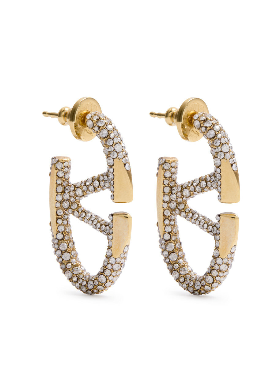 ☆大人気☆ VALENTINO GOLD AND CRYSTAL L EARRINGS 19949592_50232488_600.jpg