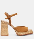 Souliers Martinez Gracia suede platform sandals