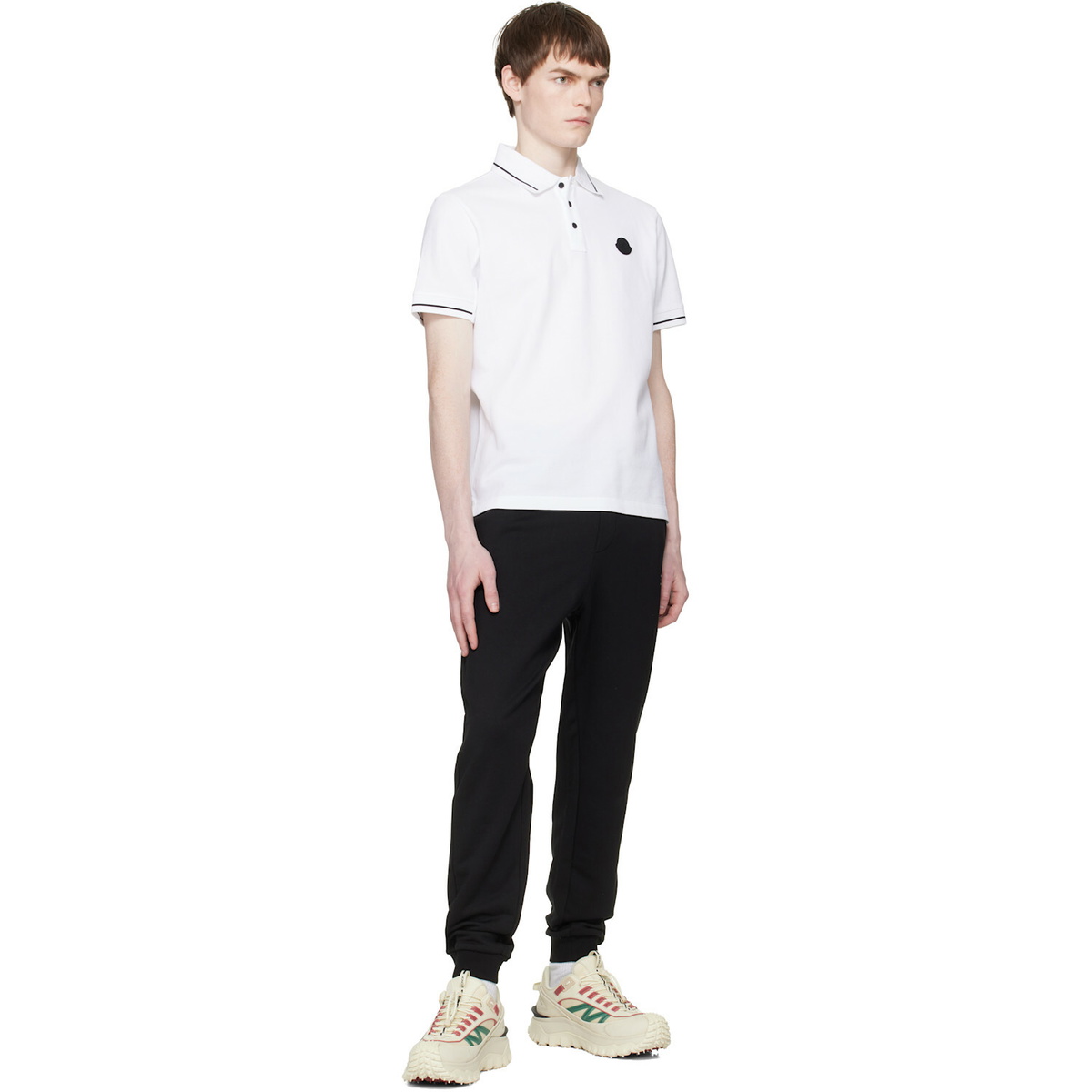 Moncler Black Logo Cotton Fleece Track Pants