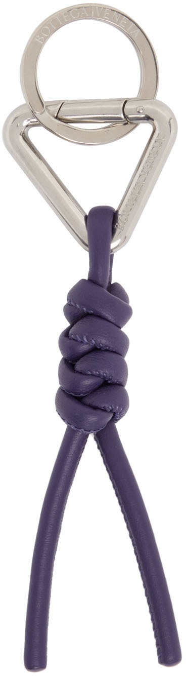 Bottega Veneta Purple Lambskin Keychain Bottega Veneta
