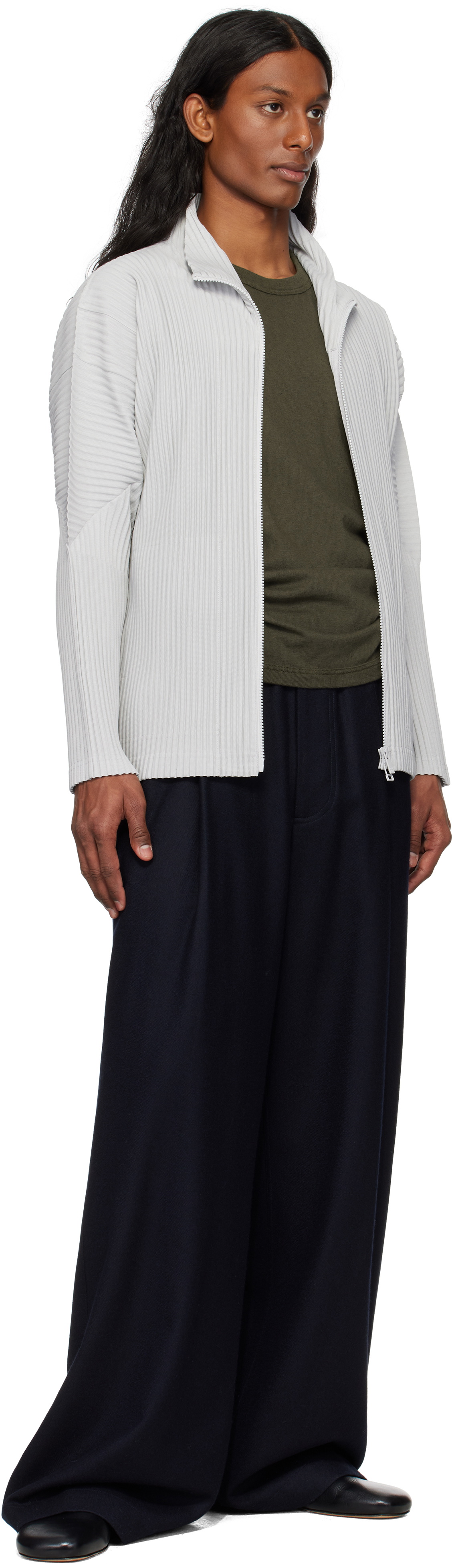 HOMME PLISSÉ ISSEY MIYAKE Gray Basics Sweater Homme Plisse HOMME PLISSÉ ISSEY MIYAKE Gray Basics Sweater Homme Plisse