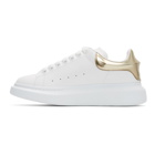 Alexander McQueen White and Gold Oversized Sneakers