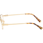 Miu Miu Eyewear Gold Rectangular Sunglasses