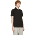 Moncler Black Logo Zip Polo