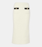 Alessandra Rich Alpaca and wool-blend midi skirt
