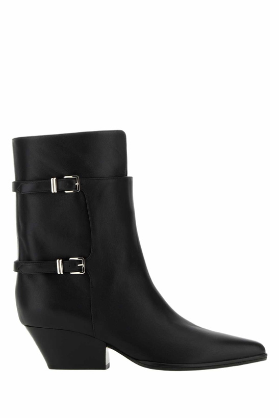 Photo: Sergio Rossi Black Leather Thalestris Ankle Boots