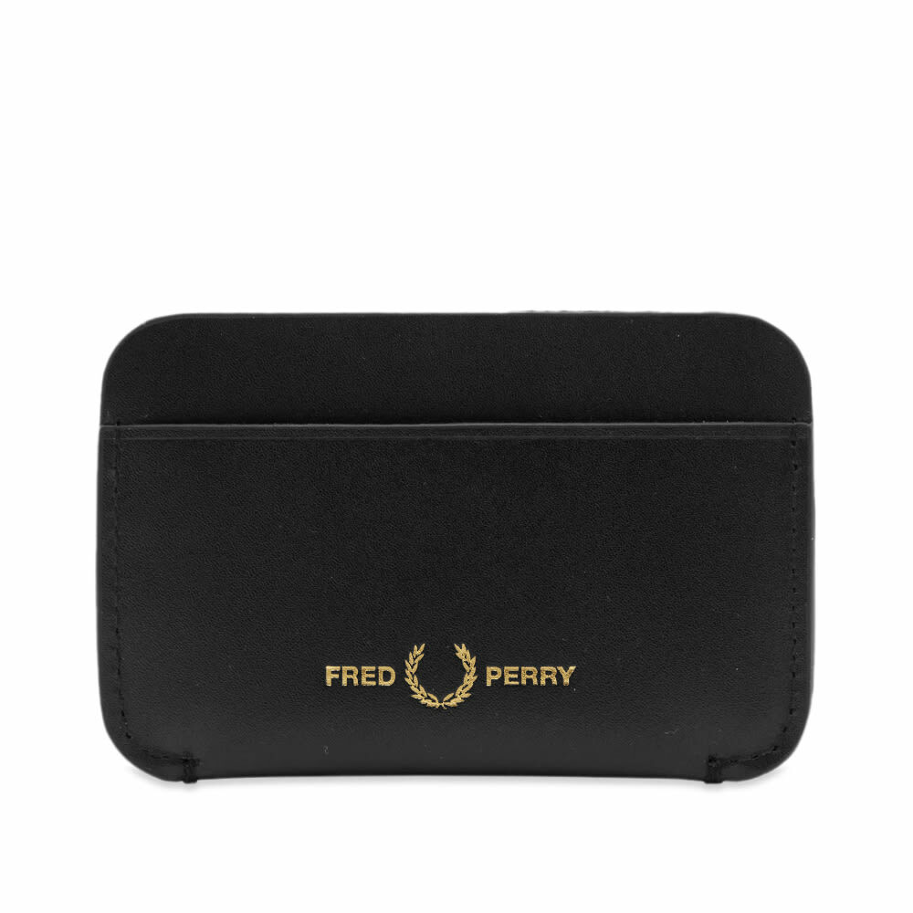 Fred Perry Men's Burnished Leather Cardholder in Black