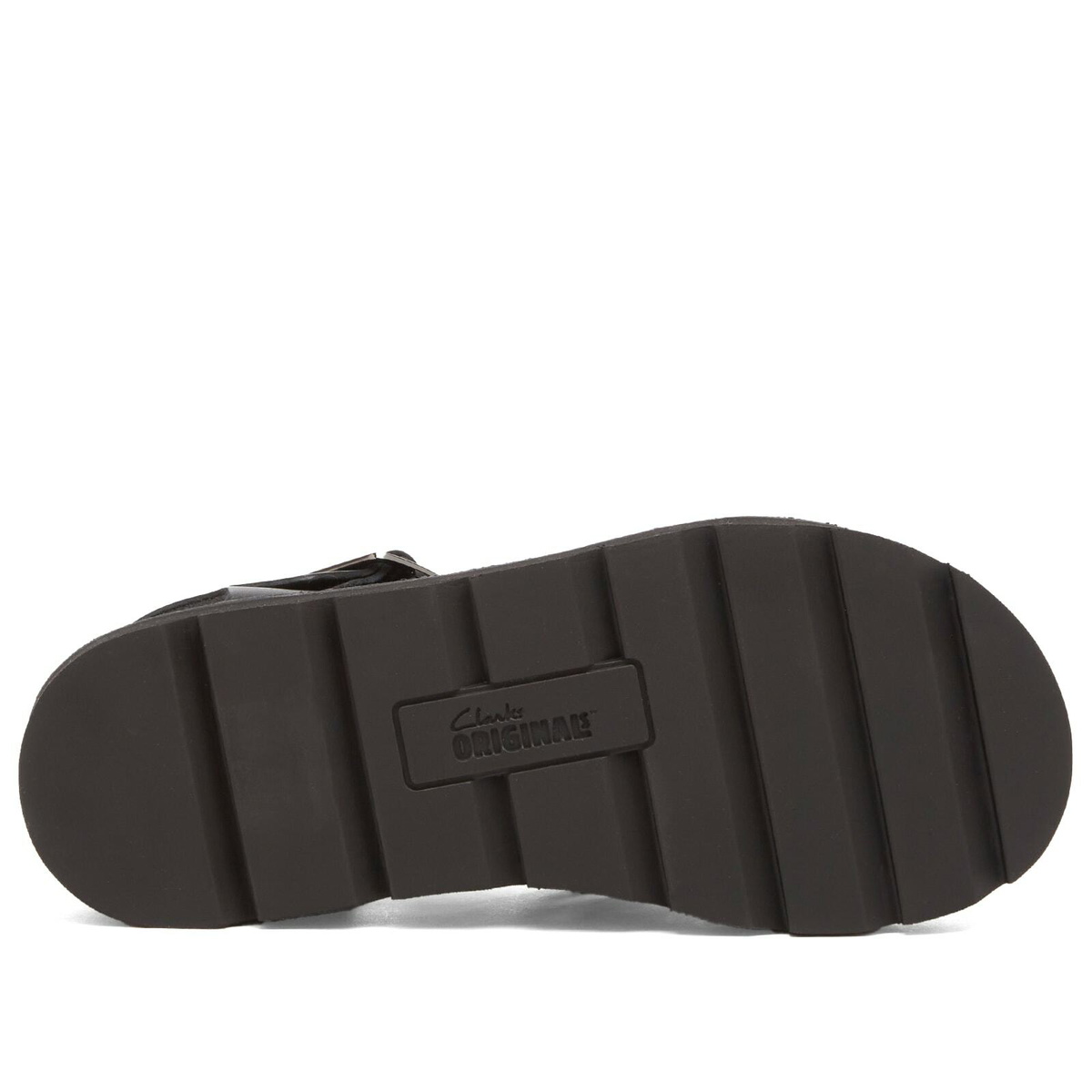 Clarks Originals Women's Meadow Buckle Sandal in Black Leather