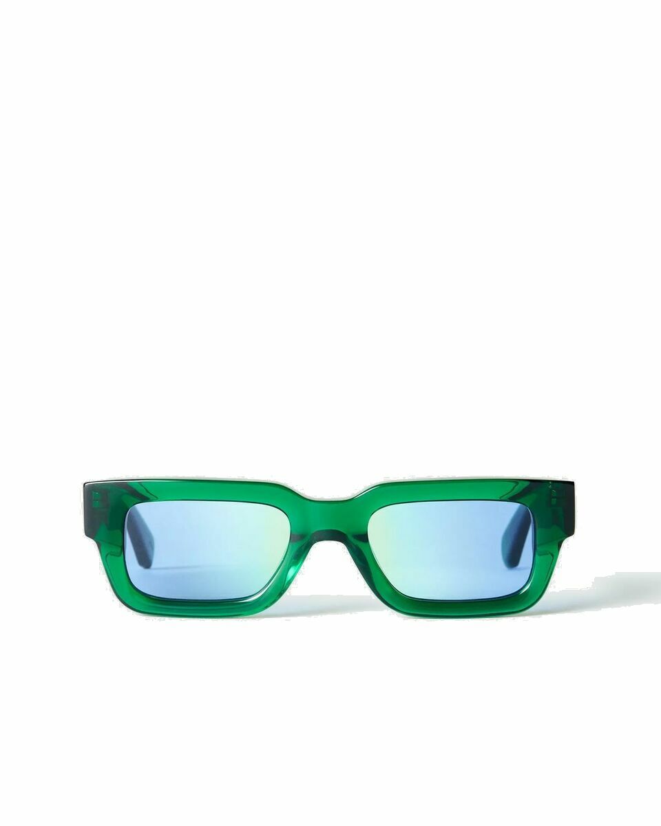 Photo: Chimi Eyewear Maison Kitsune X Chimi Square Green Sunglasses Green - Mens - Eyewear