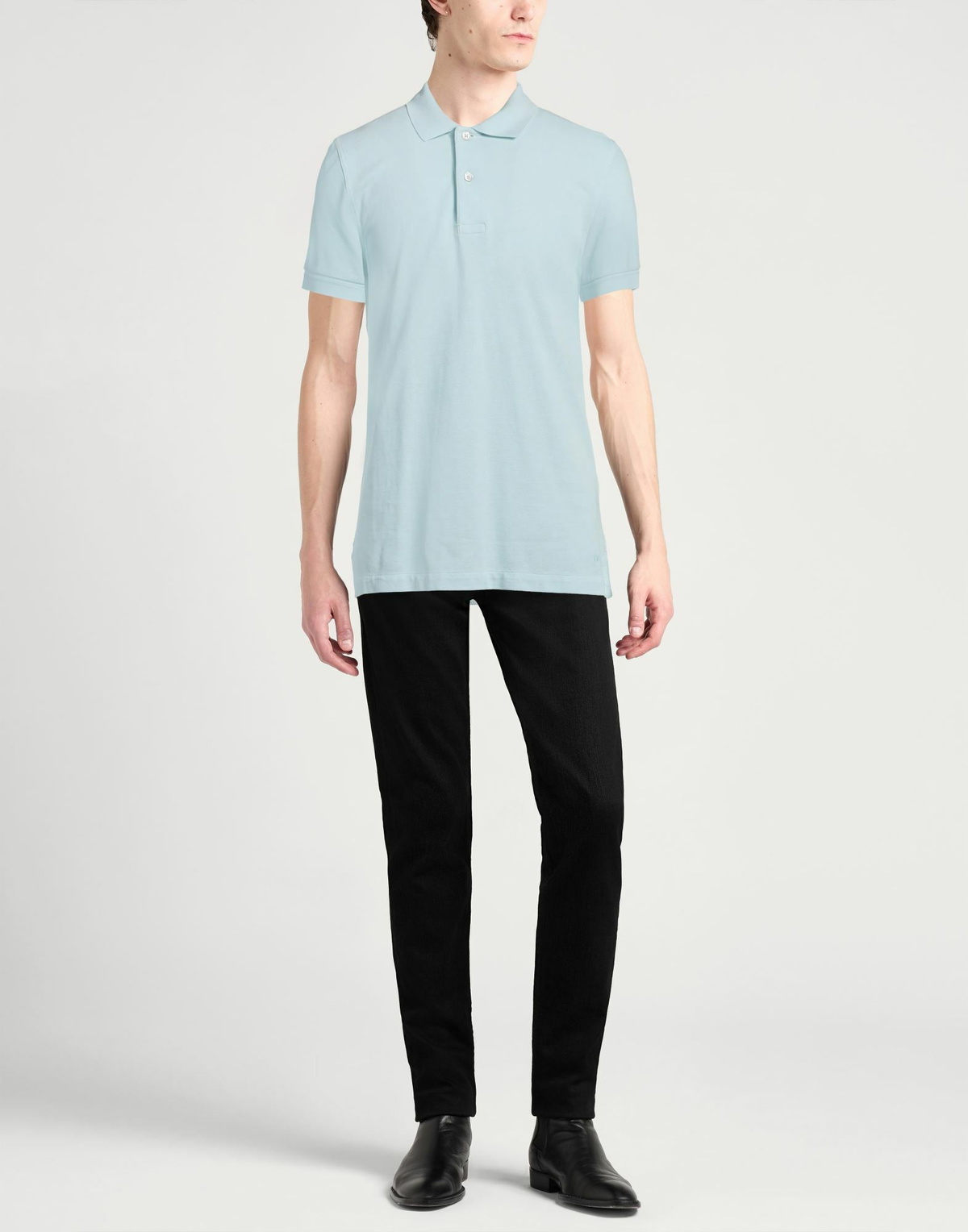 Tom Ford Mens Polo shirt Sky in Blue