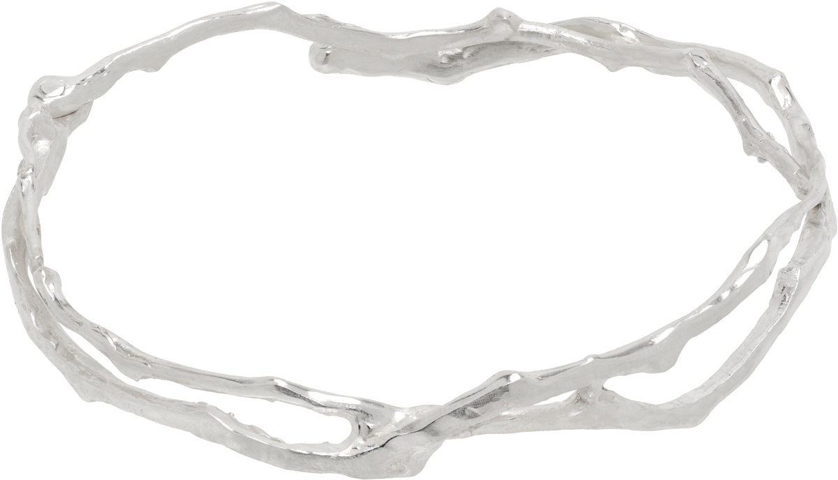Pearls Before Swine Men's Kote Ring in Silver/Aquamarine
