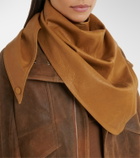 Nour Hammour Draped leather hood