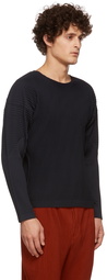 Homme Plissé Issey Miyake Navy Basics Long Sleeve T-Shirt