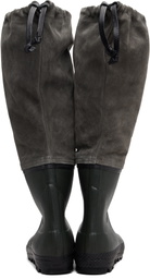 Rier Green & Gray Farmer Rain Tall Boots