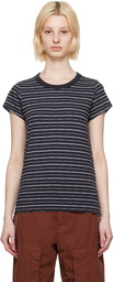 rag & bone Black Striped T-Shirt